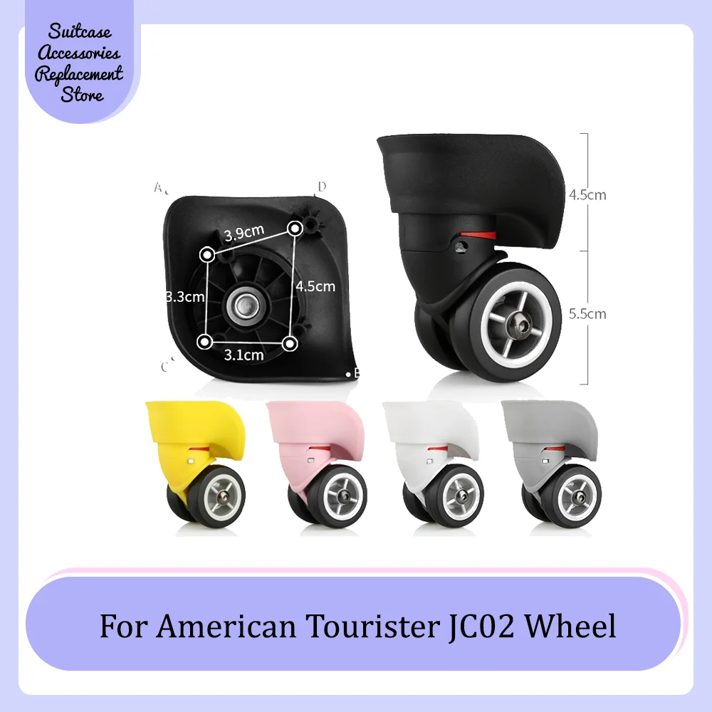 

For American Tourister JC02 Universal Wheel Replacement Suitcase Smooth Silent Shock Absorbing Durable Wheel Accessories Wheels