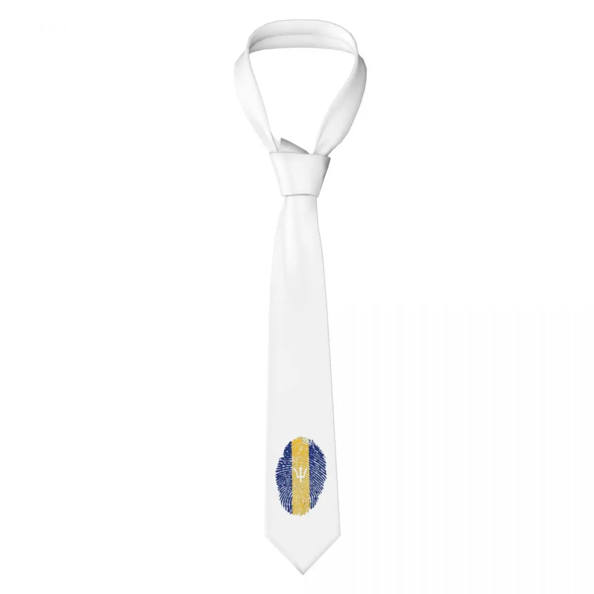 Corbata con bandera de Barbados para hombre, corbatas ajustadas de poliéster y seda, corbatas informales para fiesta y negocios