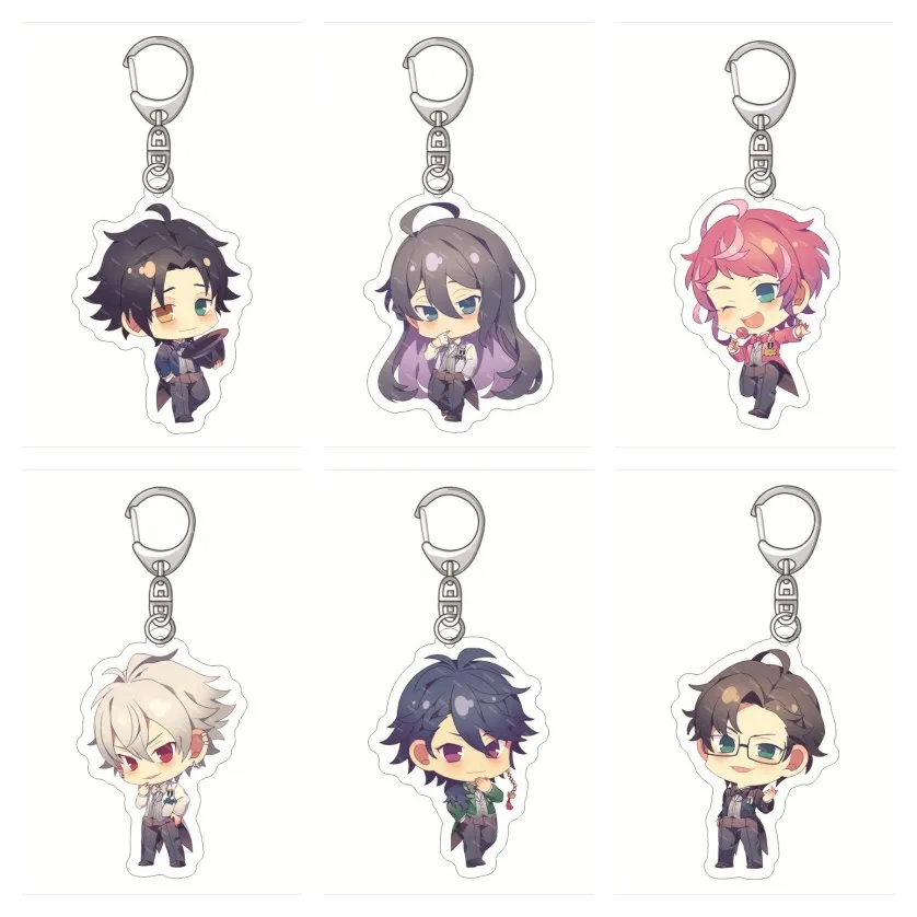 

6CM Hypnosis Microphone Anime Figures Iruma Jyuto Yumeno Gentarou Cosplay Acrylic Keychain Cute Bag Decor Pendant Accessories