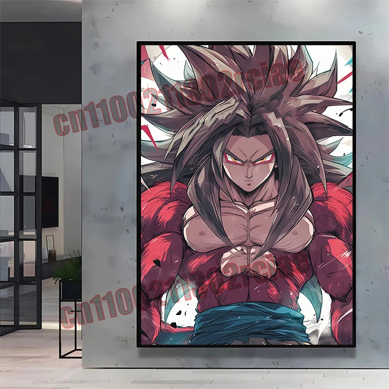 超サイヤ人アニメドラゴンボールスーパークール悟空ベジータ画像ポスター、キャンバスに印刷絵画ファッション壁アート油絵