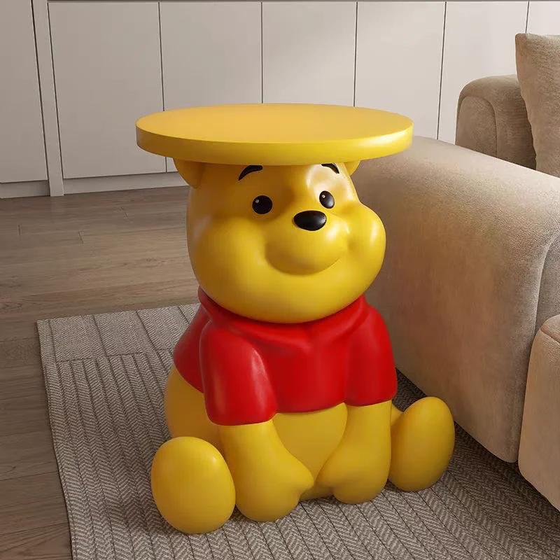

Disney Winnie the Pooh Cartoon Cute Floor Ornament Kawaii Bedside Table Coffee Table Table Home Decoration Housewarming Gifts
