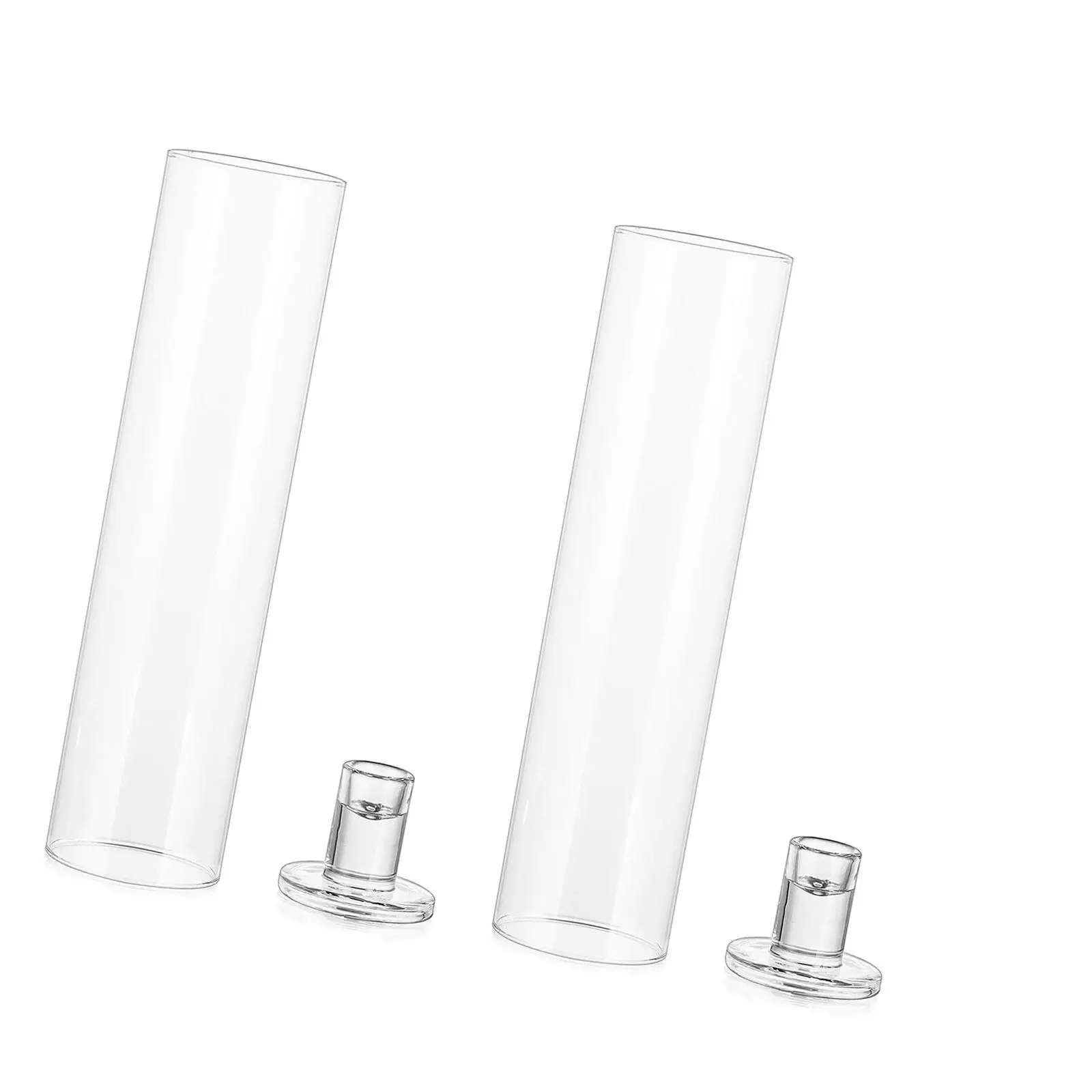 Cylinder Glass Flower Vase Decorative Column Vase Aesthetic Votive Candle Holder for Table Decoration