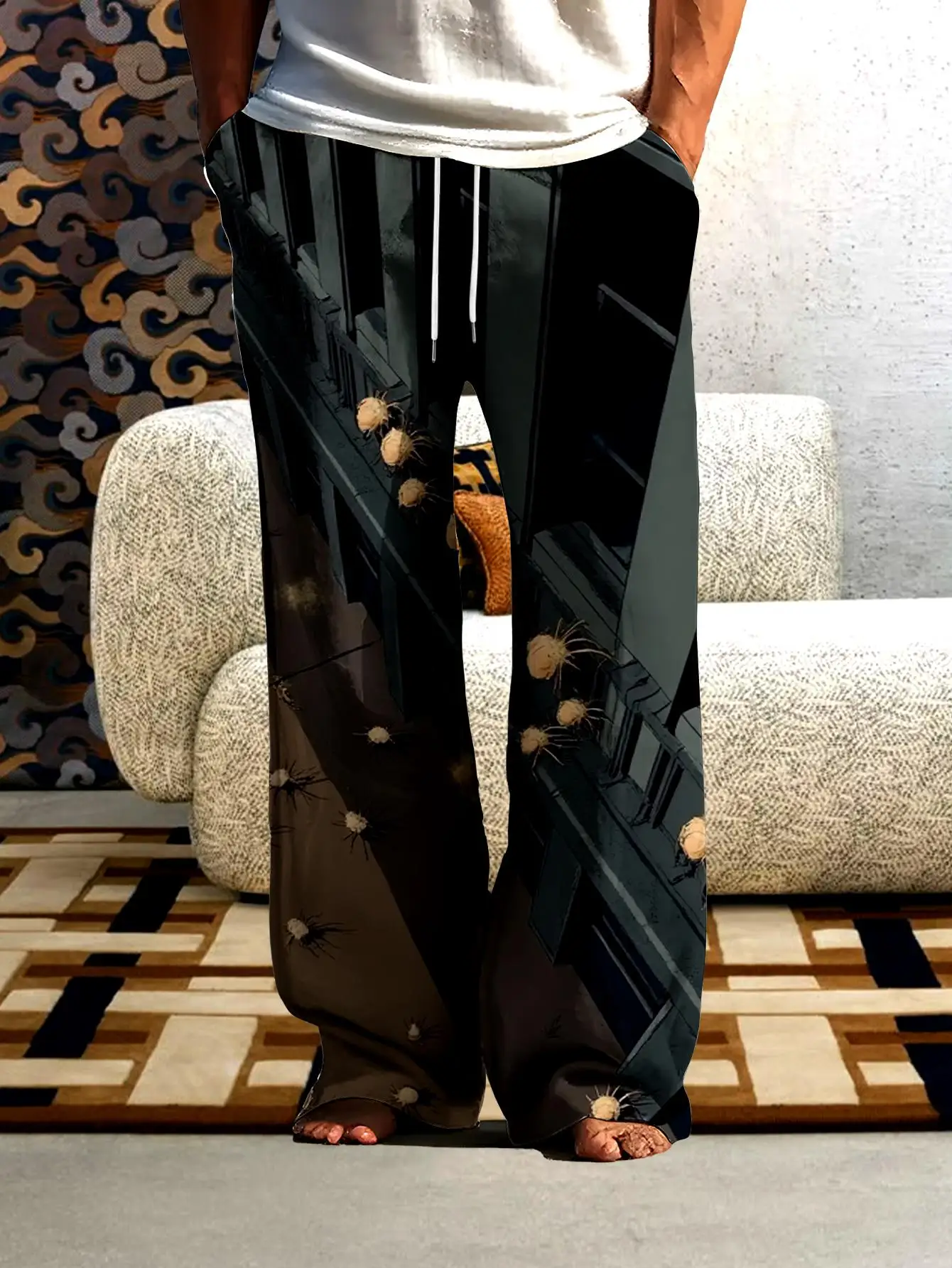 Men's Casual Pants 2026 Summer 3D Printed  four seasons Polyester Quick drying Pants Men clothing  cargo pants  Men's clothes