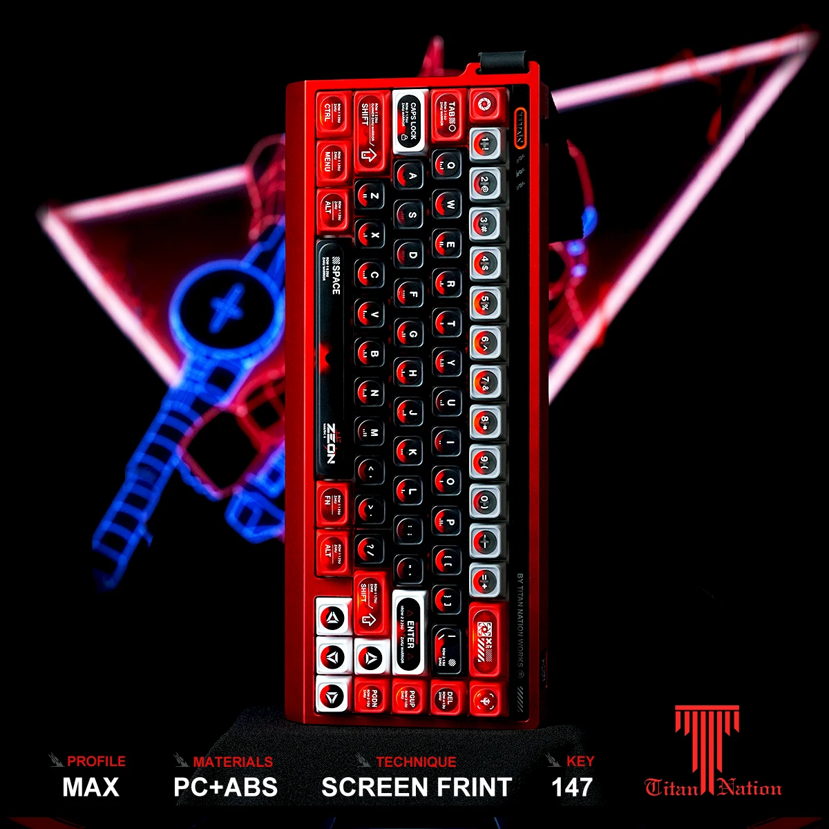 MAX height keycap 147 keys matte PC + ABS light transmitting mechanical axis magnetic axis keycap
