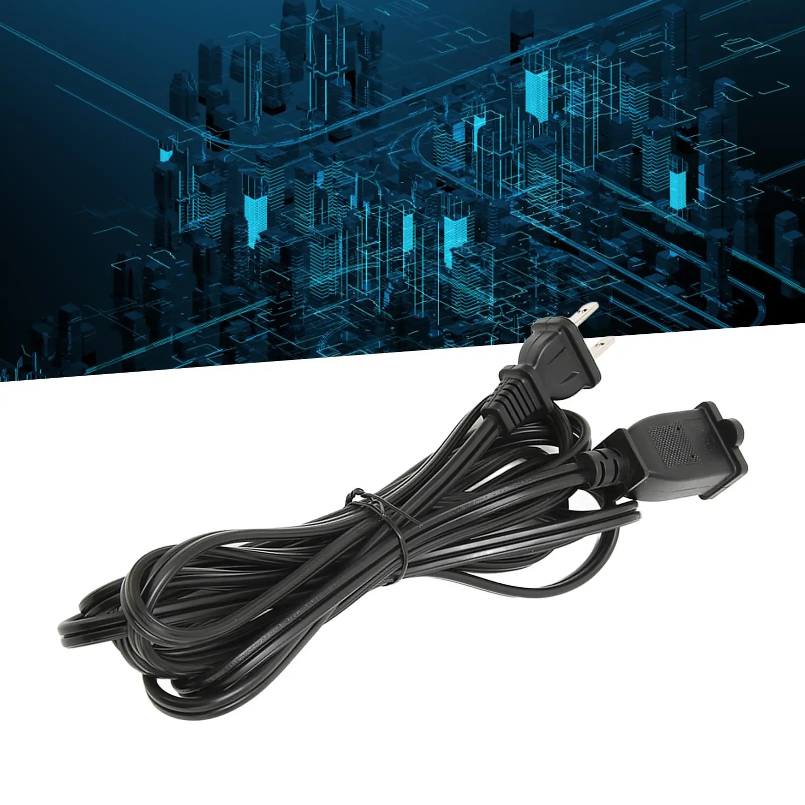 15A NEMA 1-15P to 1-15R Power Extension Cable 9.8ft US Plug 125V Adapter for Professional Use