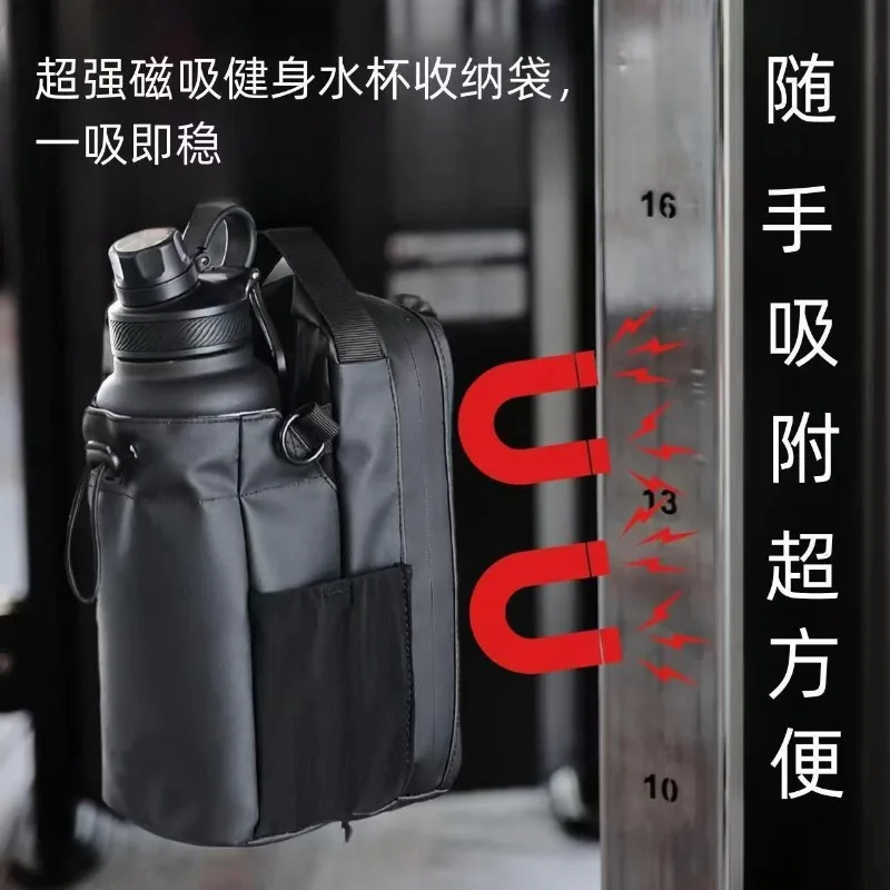 Amazon Hot-selling Gym Magnetic Kettle Bag Outdoor Sports Mobile Phone Water Cup Messenger Bag, Cycling Bag, Spot