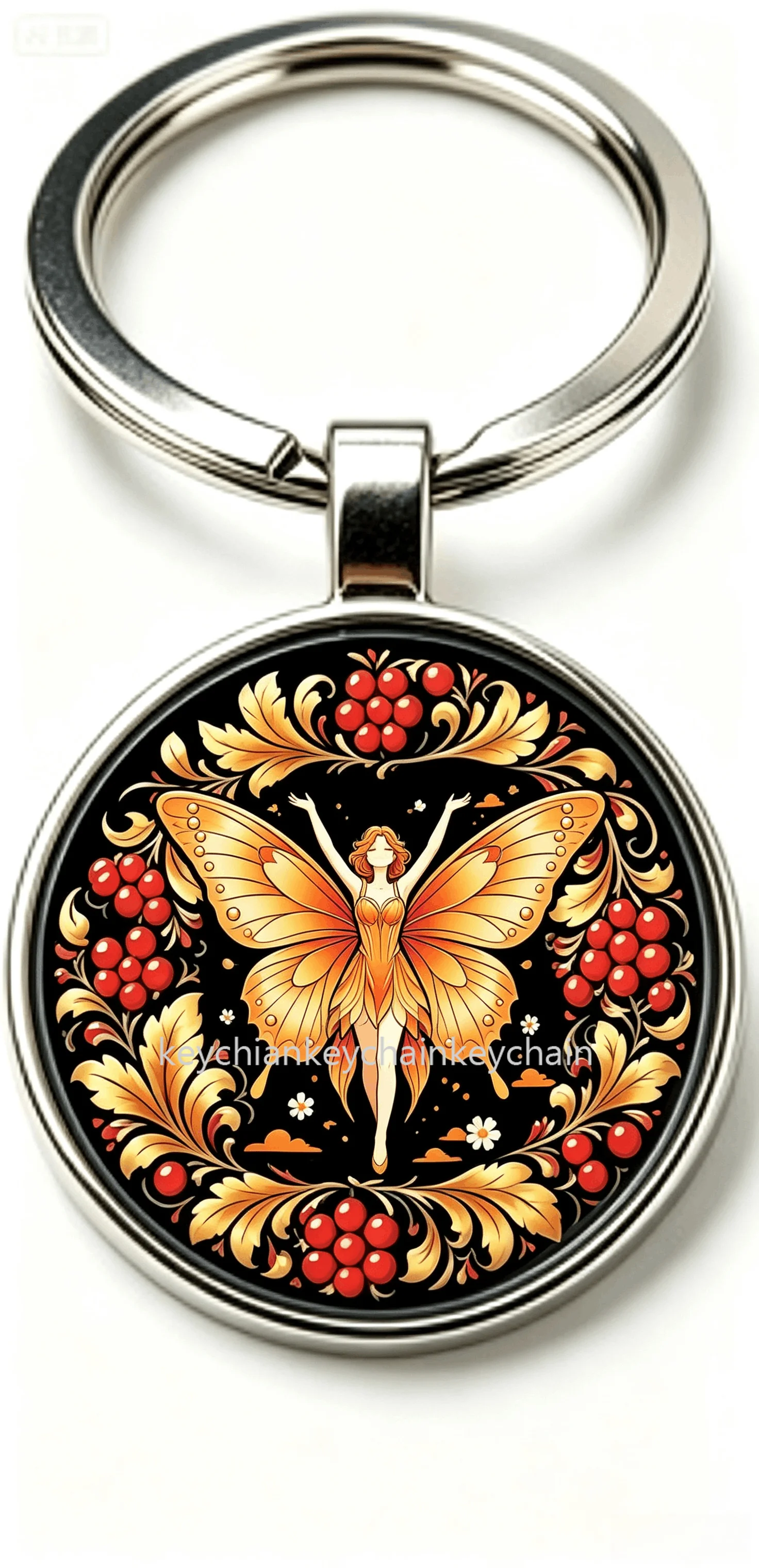 Russian folk art Butterfly fairy Keychain Keyring Bag Pendant Gift