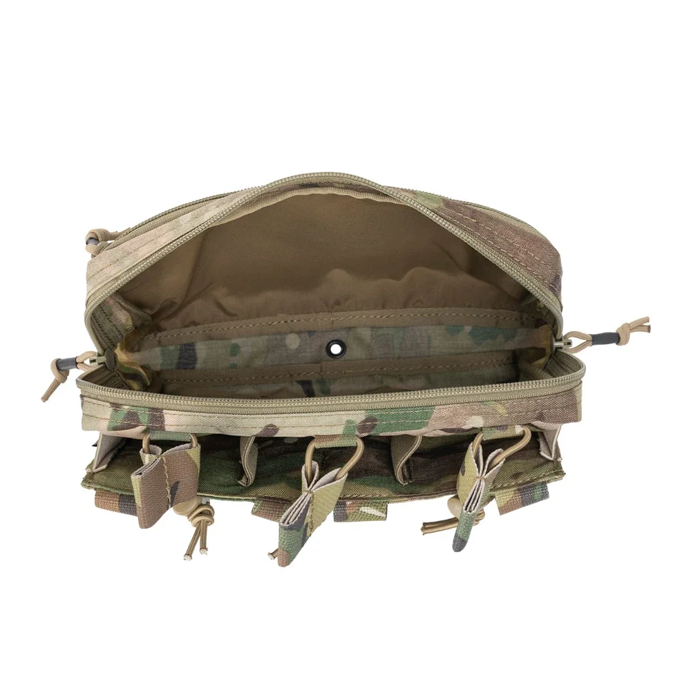 Tactical Molle Pouch with Triple Magazine Pouch Open-Top Mag Pouches Universal Cartridge Holder Accessories Bag