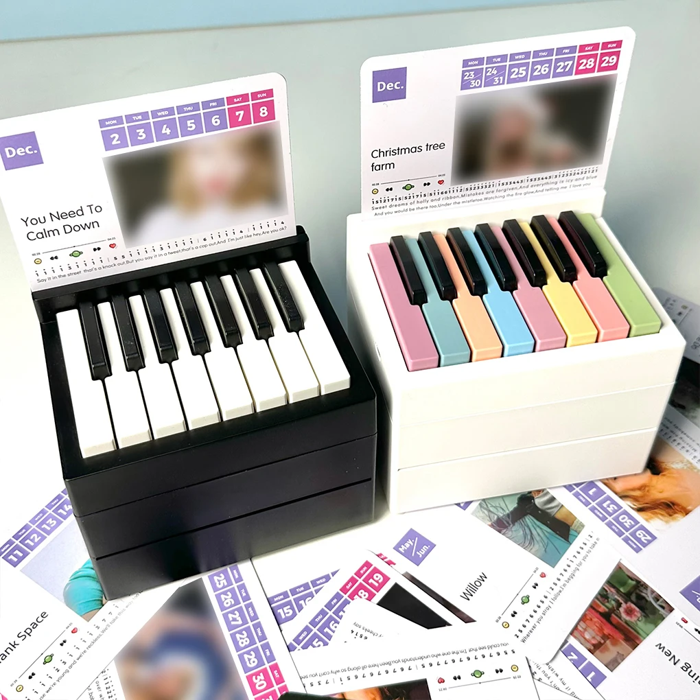 Taylor Piano Calendar 2025 Music Sheets Toy Desktop Peripheral Ornaments DIY Piano Desk Calendar Mini Piano Calendar Fans Gifts