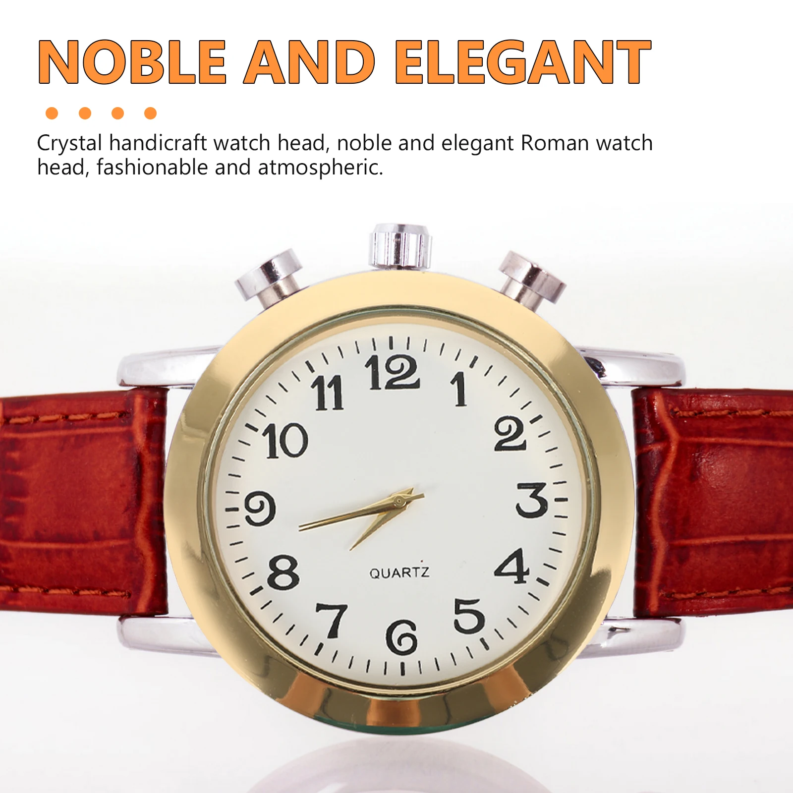

Alloy Watch Head Retro Decor Vintage Clock Insert Large Movement Replacement Crafts Roman Number Round Inlaid DIY