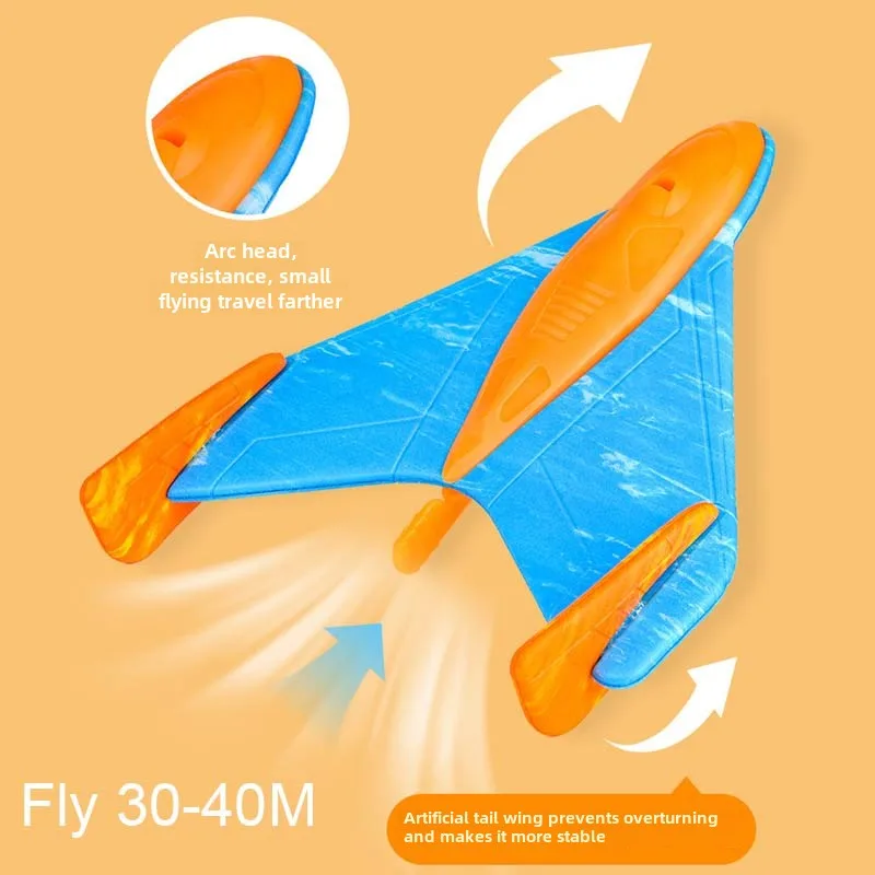 Crianças catapulta espuma aeronaves brinquedos de segurança eva boomerang voando planador pai crianças esportes ao ar livre som luz disco voador brinquedo