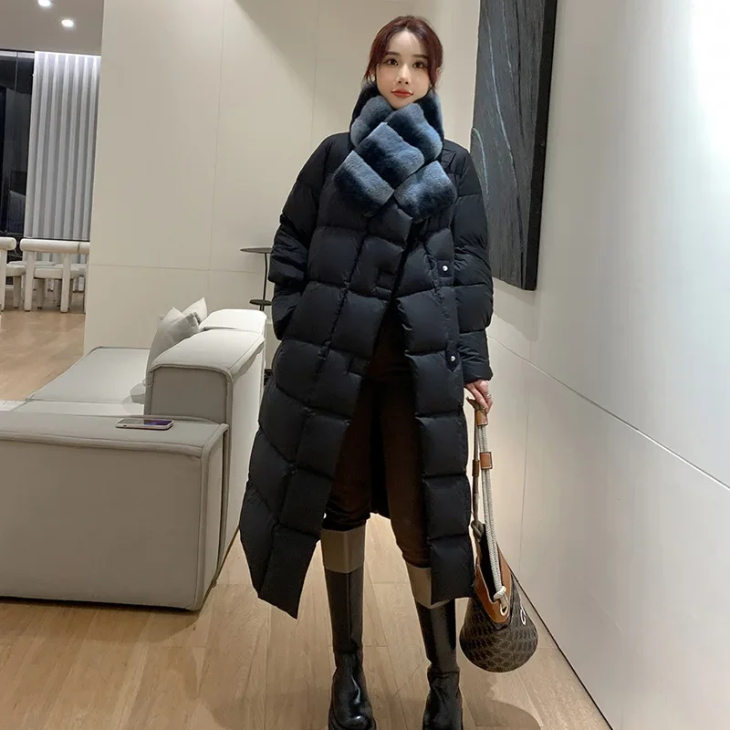 Winter Women's Cold Coat Parkas Super Hot Coats Buttons Long Cotton Padded Jacket Jackets Womens Winter Clothing Trend Tops New