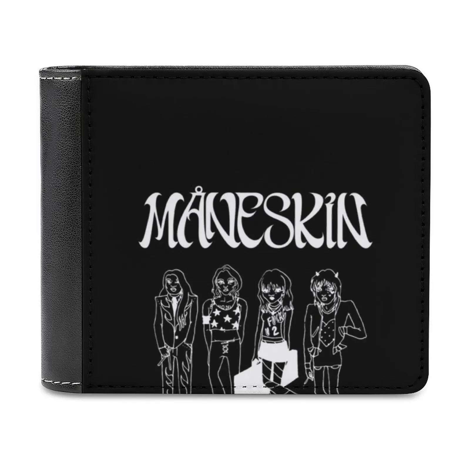

Maneskin Doodle MNeskin Fashion Credit Card Wallet Leather Wallets Personalized Wallets For Men And Women Maneskin Maneskin