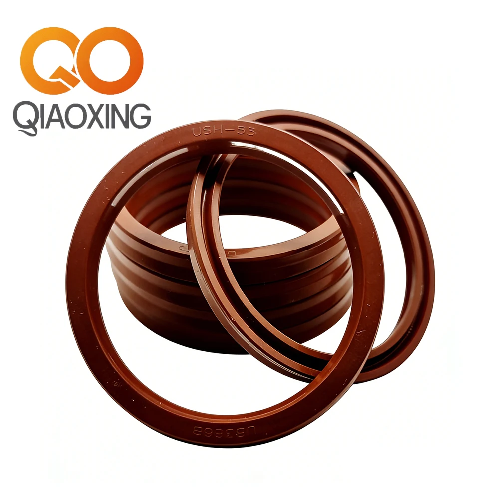 FKM USH Hydraulic Oil Seals (USH 30~90) -20°C~200°C High Pressure Chemical Resistant for Cylinder/Auto/Excavator (2PCS)