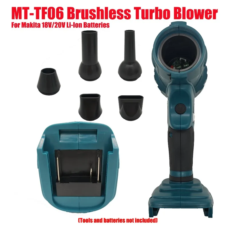 

Совместим с литий-ионными аккумуляторами Makita 18В. Подходит для уборки снега и листьев на улице. Бесщеточный турбовоздуходувка MT-TF06.