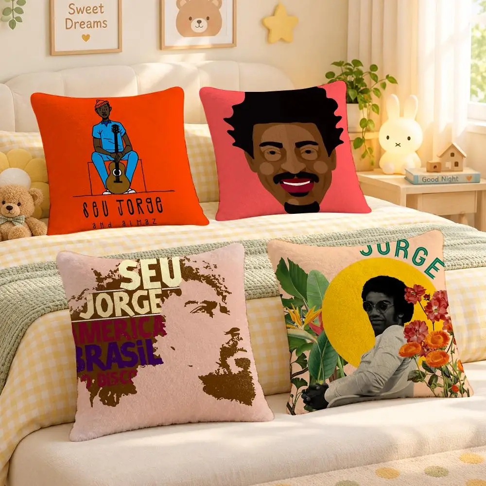 Singer Seu Jorge Brazilian Soul Cushion Cover Personalized Decorative Living Room Home Sofa Bedroom Office Car Decor