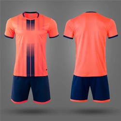 Uomo donna bambini Set da calcio manica corta uniforme da pallavolo maglia da calcio magliette da allenamento per la squadra Kit sportivo vestiti tuta traspirante