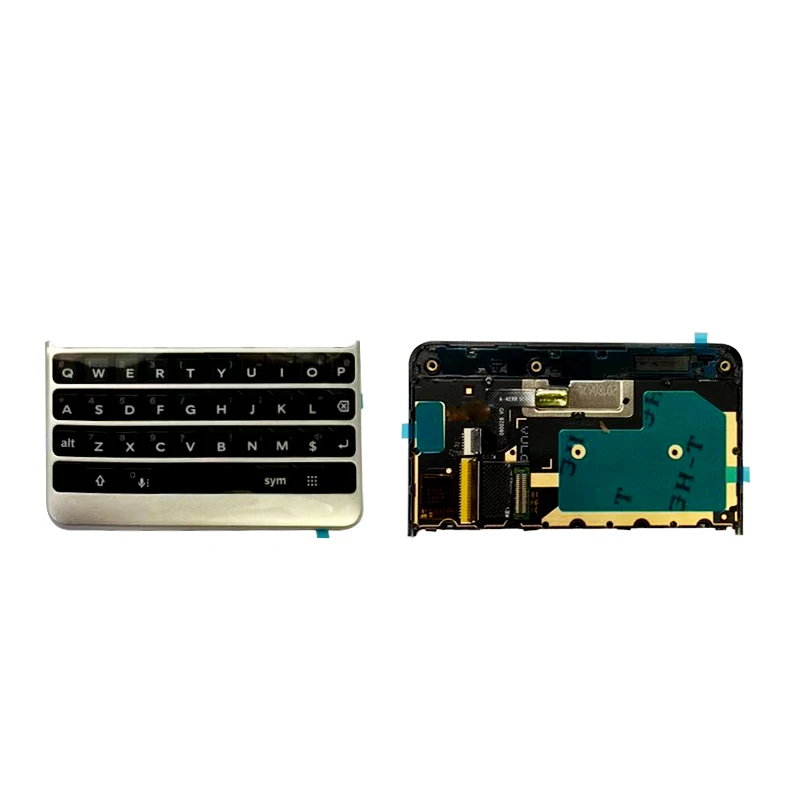 Teclado para BlackBerry Key2 con cable flexible, repuesto, color negro plata AAA 3