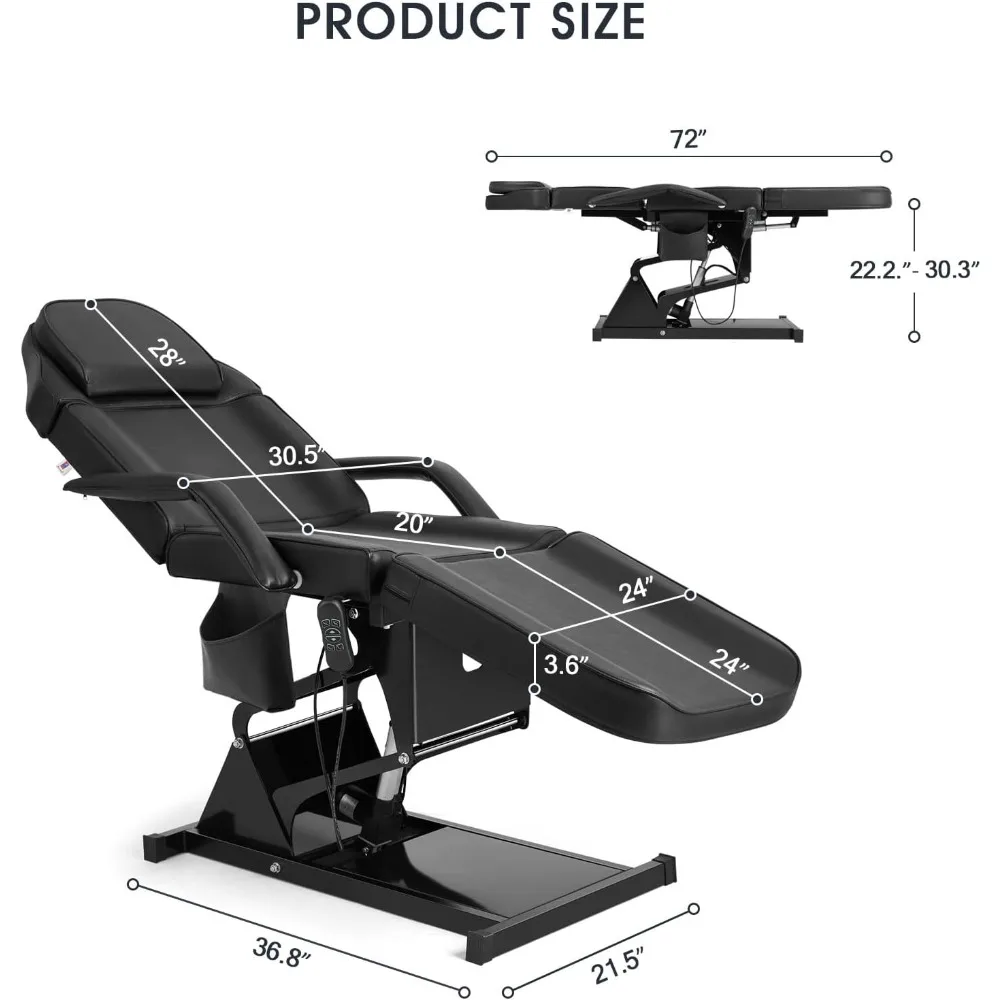 Artist's Hand Beauty Bed Massage Table Medical Beauty Tattoo Chair 3 Motor Electric Adjustment