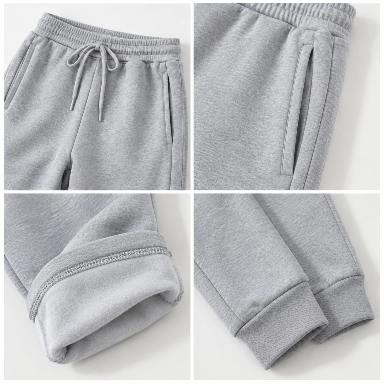 Pantaloni jogger uomo in pile con coulisse