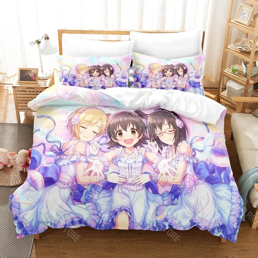 3D Print Idolmaster: Cinderella Girls Starlight Bedding Set for Boys Girls Duvet Cover Twin Queen King Full Single Double Sizes