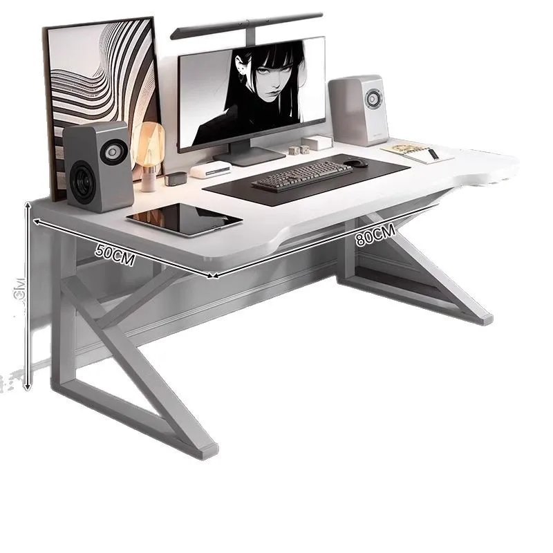 

White computer desk Desktop e-sports table Household set Simple bedroom study