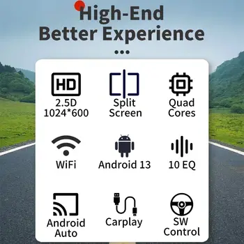 適用於豐田 Auris 2006-2012 的 CarPlay 安卓 13 車載多媒體播放器立體聲車載收音機,帶 GPS 導航、WiFi、4G 和藍牙功能 10 最佳銷售 Auris CarPlay - №7