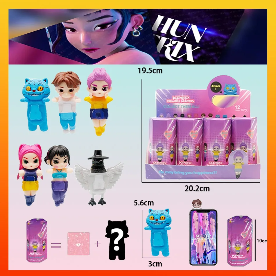 Anime Demon Hunters Action Figure Set - Rumi Mira Zoey Blind Box Tijger Speelgoed Bureau Decoratie Standbeelden Ornament voor kinderen Kerstmis