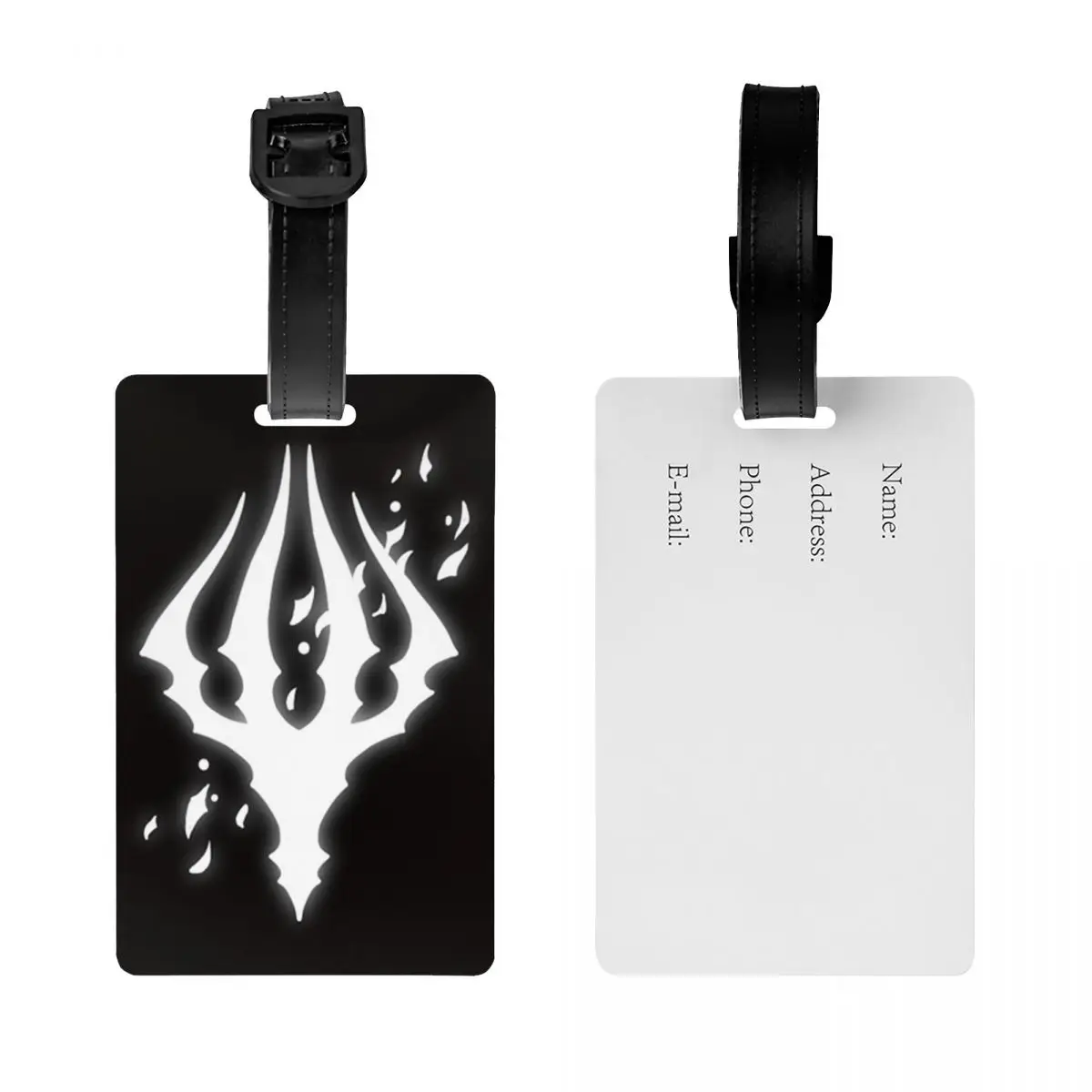 Etiquetas de equipaje con la marca del Rey de Hollow Knight, accesorios para maletas, etiqueta de equipaje de viaje, soporte para etiquetas de embarque, identificación, nombre, dirección