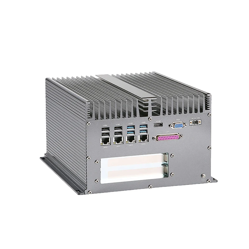 Fanless BOX PC i7-6700HQ  Embedded Industrial Computer 4LAN 6COM 10USB With PCIe x4 and PCI expansion slot