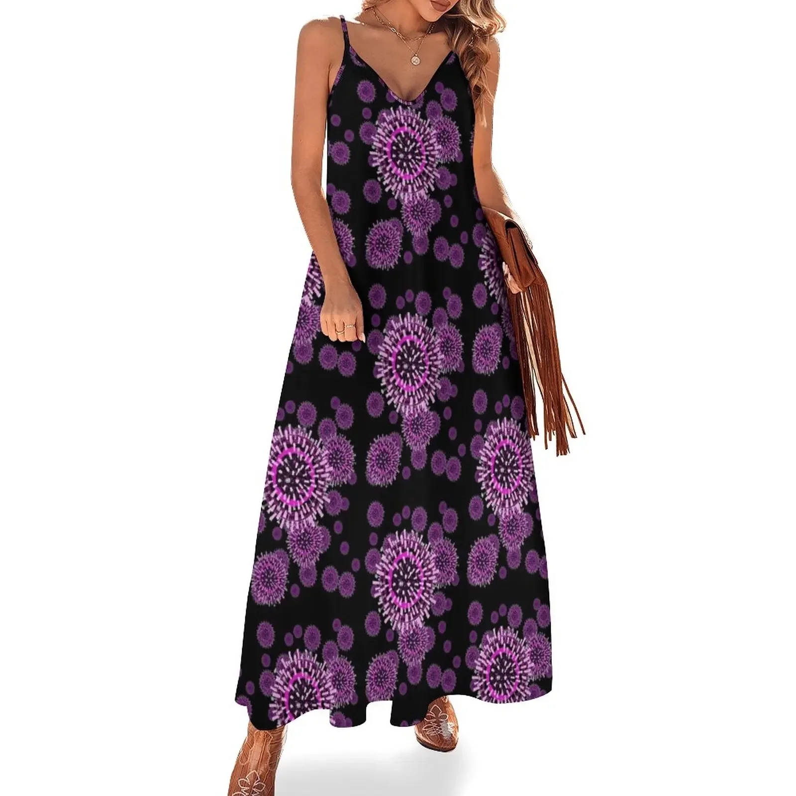 

Influenza pattern Sleeveless Dress elegant chic wedding evening dresses summer clothes for women