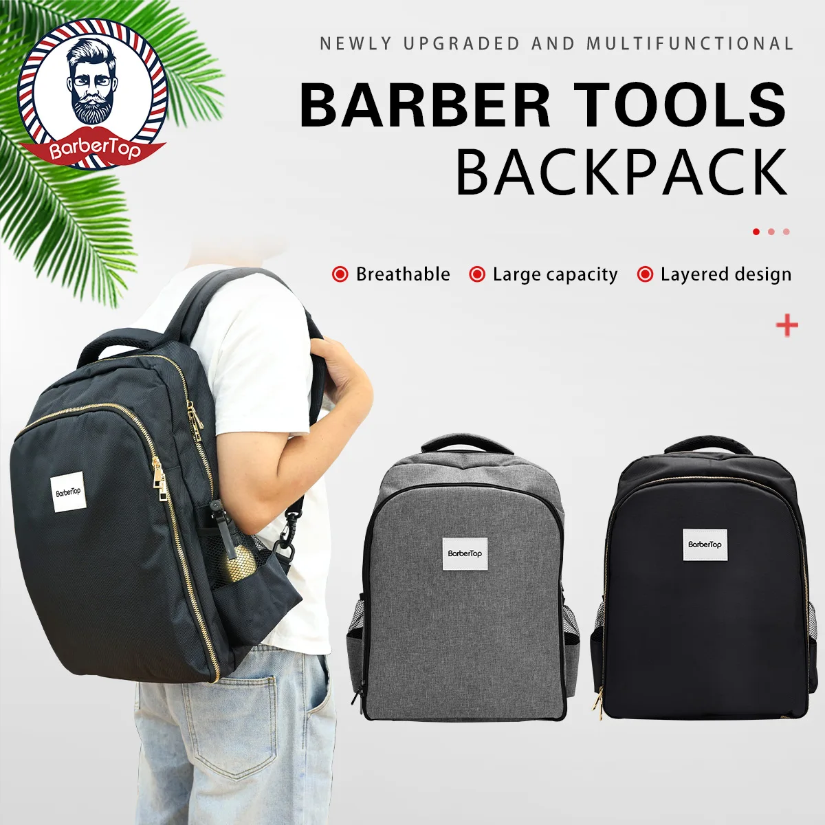 Barber Supplies Backpack Portable Clippers Organizer Hairstylist Tools Bag Large Capacity Travel Bag Salon Storage Shoulders Bag