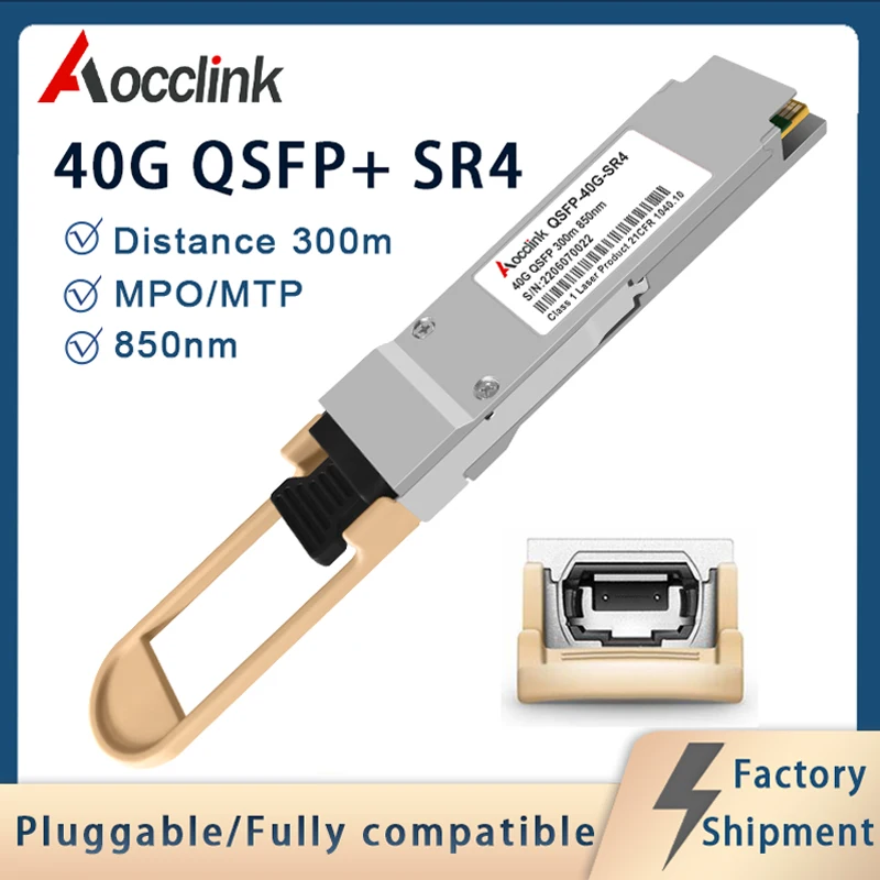 MMF 850nm 300M SR4 40G QSFP+ MPO/MTP port  motulimode Optical Transceiver Module;for Ethernet Switch Mellanox Cisco