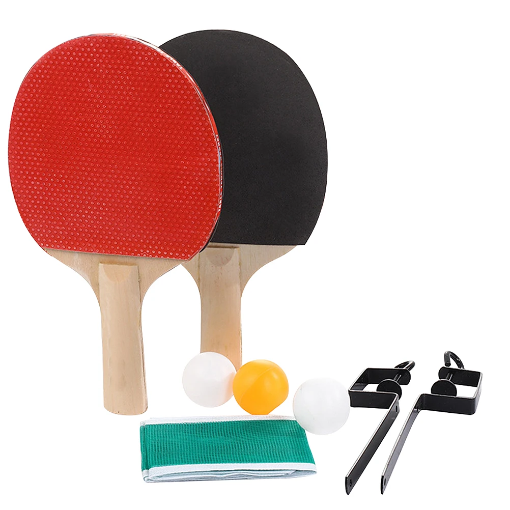 

Table Tennis Set Safe Materials Sports Pong Family Fun Racket Bamboo Trainer Table Tennis Racket Plastic