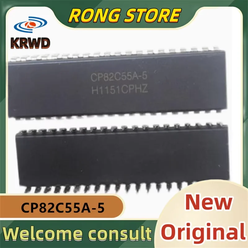 2PCS CP82C55A-5 New original  CP82C55A DIP40