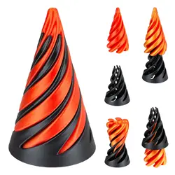 Impossible Pyramid Passthrough Toy,Helix Nut Spiral Cone Fiddle Fidget Toy,Mini Vortex Thread Illusion for Home Office Desk Gift