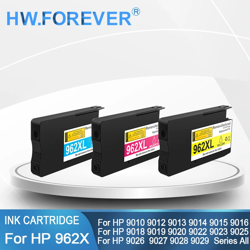 Third-Party For HP 962 Ink Cartridge For HP Officejet Pro 9010 9012 9013 9014 9015 9016 9018 9022 9023 9025  Printer Ink Tank