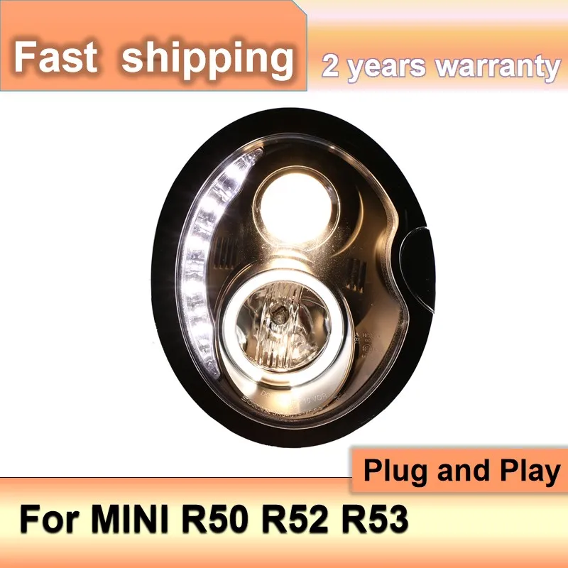 

Car Accessories for BMW R53 Headlight 2001-2006 Mini R50 Headlight Mini R52 Front Light DRL High Beam Projector Lens