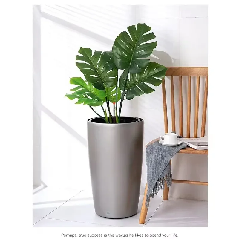 for Yizhitang Big Size Unique Self Watering Flower Pot Plastic Bonsai Pot for Home Garden Supplies