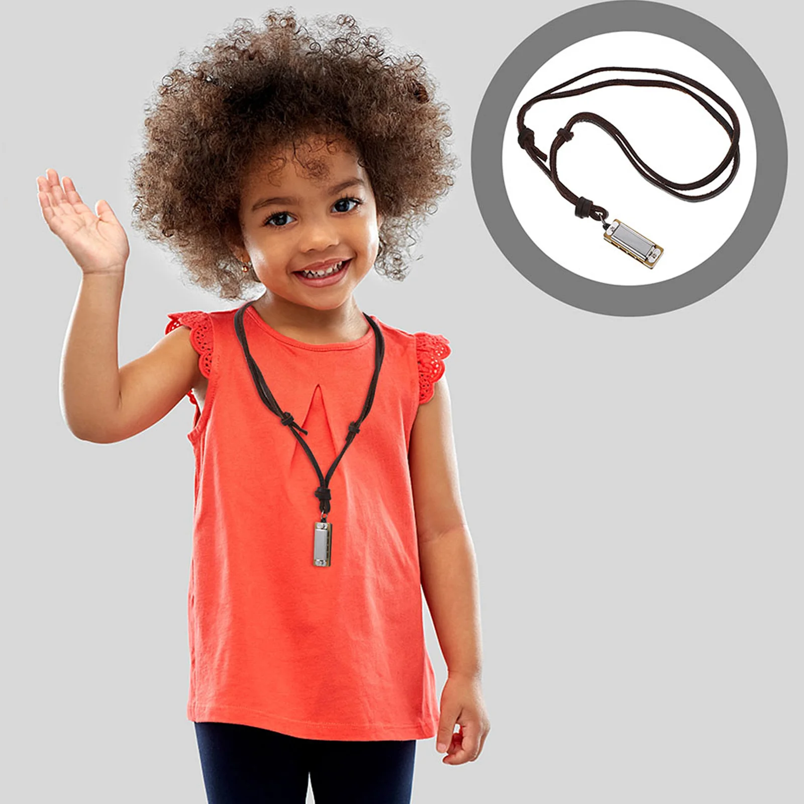 

2Pcs Small Harmonica Necklace Pendant Light to Wear Develop Musical Ability Exquisite Workmanship Perfect Sound