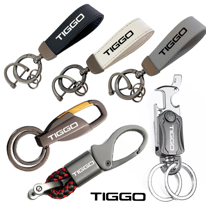 Hand braided rope alloy key chain key For CHERY TIGGO 3 4 5 7 PRO 8 Accessories