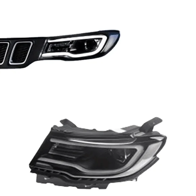 

Новый стиль, послепродажные фары из АБС-пластика, аксессуары, светодиодный налобный фонарь, черный головной свет для Compass 2017-2018