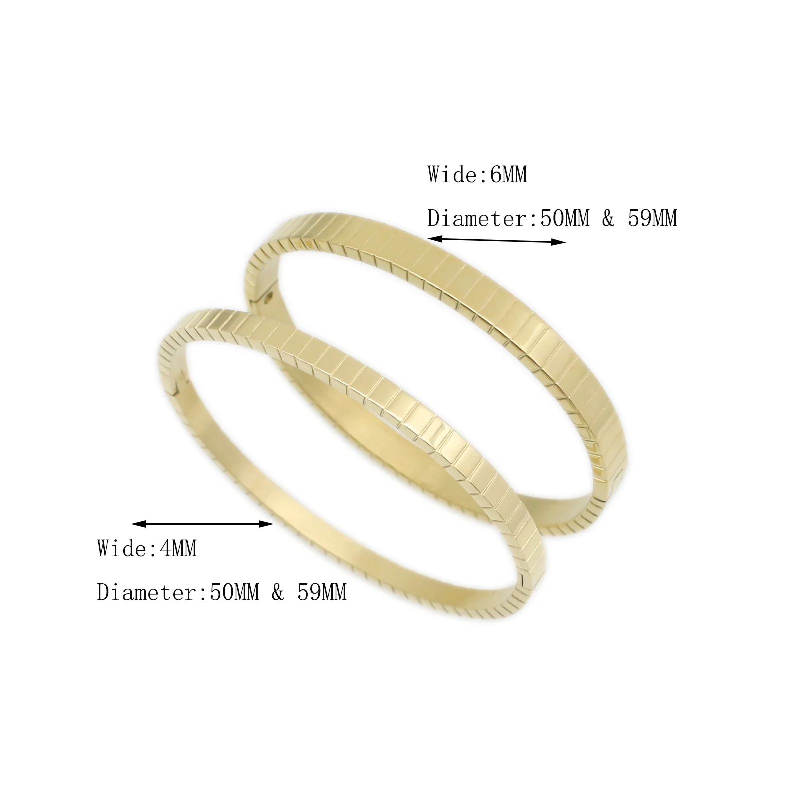 New Fashion Jewelry Accessories Simplicity Bangle Stainless Steel Square Bracelet Bangle For Woman 18K Gold Color Cuff Bracelet