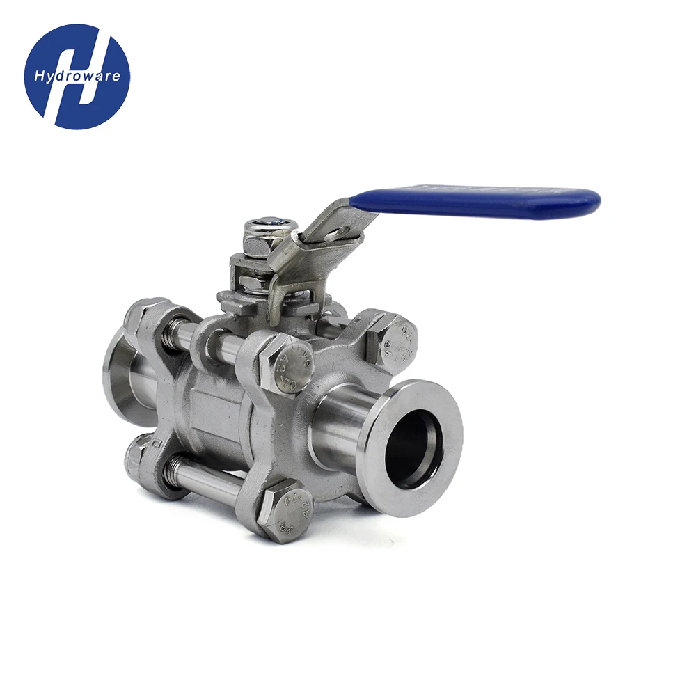 

KF Three Piece Manual High Vacuum Ball Valve SS304 Stainless Steel KF16 KF25 KF40 KF50 Quick Install Flange