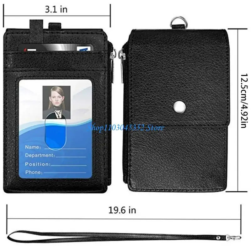 หนัง Badge ผู้ถือบัตร Lanyard บัตรเครดิตสำหรับกรณีธุรกิจ