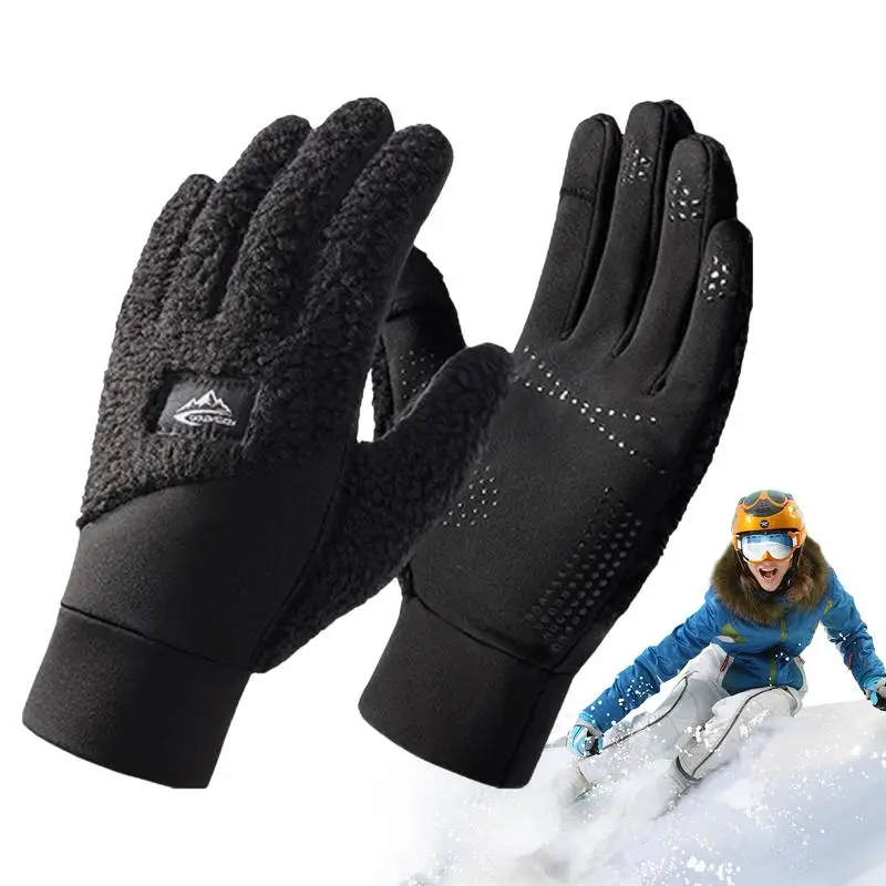 Touchscreen Winter Gloves Women Cold Weather Warm Touchscreen Gloves Liner Warm Padded Ski Snow Gloves Hand Warmer For Walking