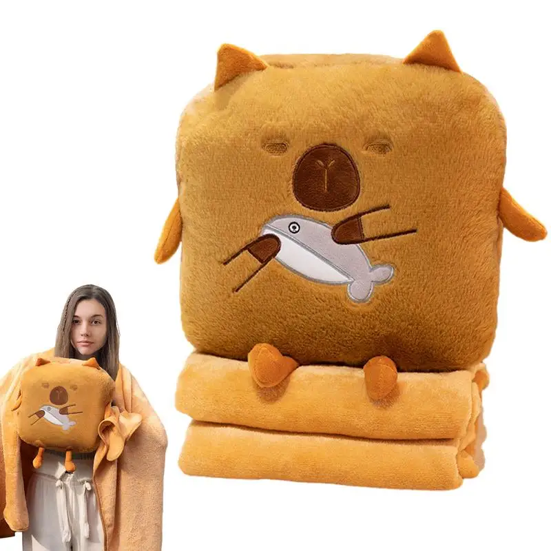 

Travel Blanket And Pillow Plush Pillow And Quilt Dual-purpose Cushion Multi-functional Autumn Winter Quilt Hugging Pillow Stuff