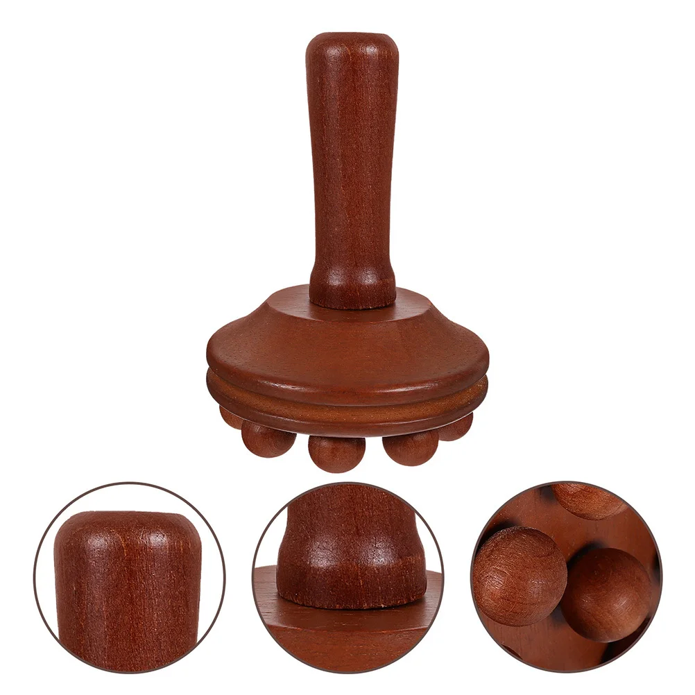 Escova de massagem portátil de madeira, 2 peças, ferramenta massageadora corporal portátil, tecido profundo, alívio muscular, pescoço, ombro, perna, dor, remoção de celulite