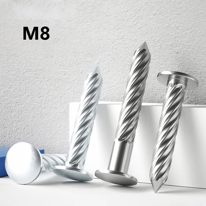 

M8 Резьба из нержавеющей стали/углеродистой стали Саморезные гвозди Давление Взрывные гвозди из оцинкованной цементной стали