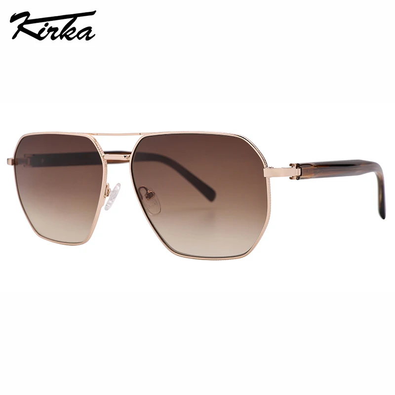 

Kirka Oversized Polarized Double-Bridge Rectangle Frames Unisex UV400 Fishing/Climbing Sunglasses Male Eyewear Vacation S6002